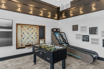 Game room with foosball table