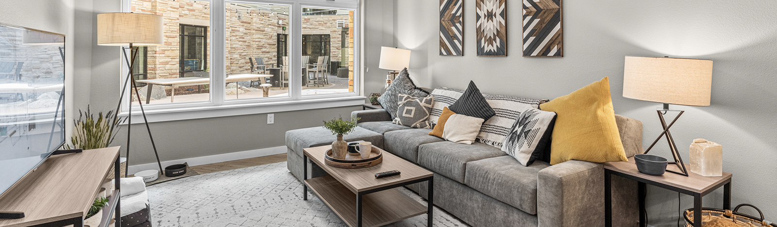 Furnished apartment living room