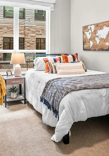 Furnished apartment bedroom