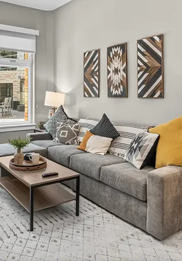 furnished apartment living room