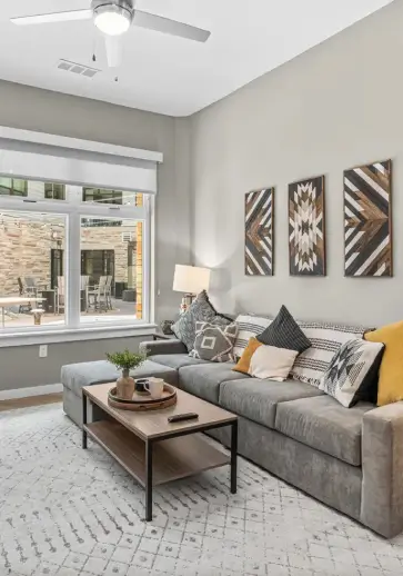 a furnished apartment living room